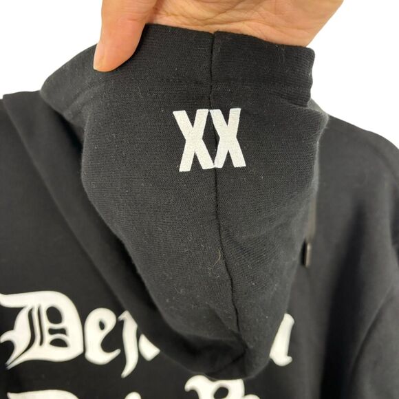 The Liz XX Deja Vu Hoodie XL Black Graphic Print Womens Long Sleeve Pullover - Picture 3 of 7